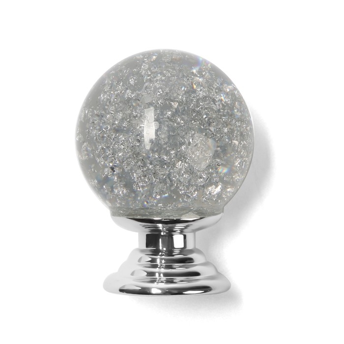 Ручка кнопка CAPPIO PK106, D=25 мм, пластик, цвет хром