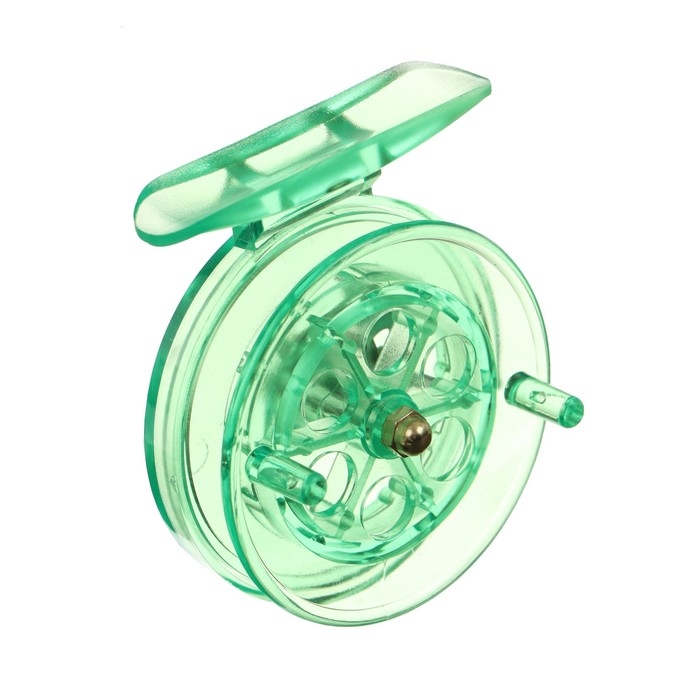 Катушка инерционная, пластик, диаметр 6.5 см, цвет салатовый, 807S Катушка инерционная, пластик, диаметр 6.5 см, цвет салатовый, 807S