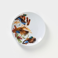 Тарелка фарфоровая «Сезон охоты», d=24 см, рисунок микс, цвет белый Тарелка фарфоровая «Сезон охоты», d=24 см, рисунок микс, цвет белый