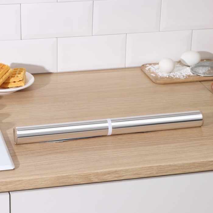 Фольга пищевая алюминиевая Доляна, универсальная, 29 см &times; 20 м, 14 мкм