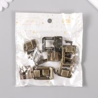 Замок металл для шкатулки бронза + гвозд. набор 5 шт 3,6х2,5 см Замок металл для шкатулки бронза + гвозд. набор 5 шт 3,6х2,5 см