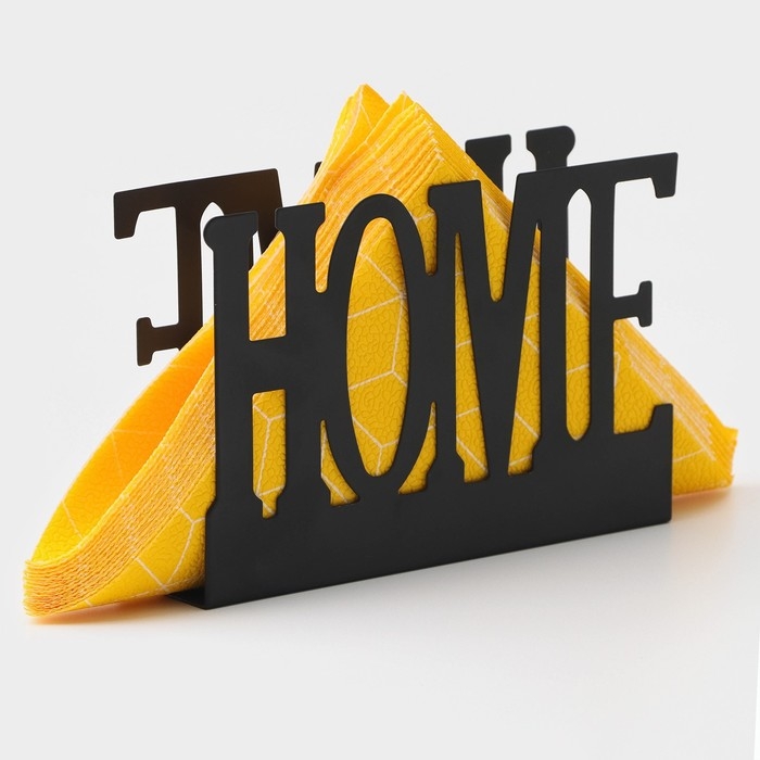Салфетница Доляна Home, 15×4×10 см, цвет чёрный Салфетница Доляна Home, 15×4×10 см, цвет чёрный