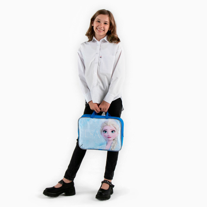 Папка с ручками текстильная А4, 350х270х100 мм, Холодное сердце