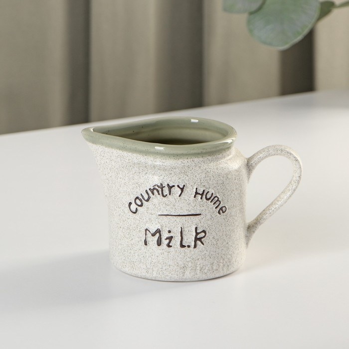 Набор сервировочный &laquo;Домик в деревне&raquo;, 2 предмета: банка для сахара 300 мл, молочник 300 мл, керамические, цвет белый