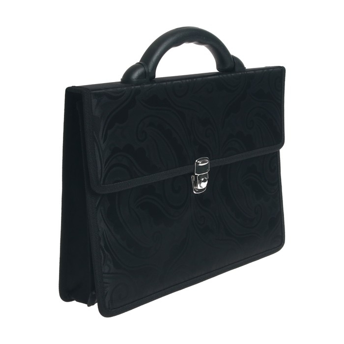 Портфель деловой 350 х 260 х 100 мм, тканевый Портфель деловой 350 х 260 х 100 мм, тканевый "Сестрорецк" чёрный жаккард 49907 2С11