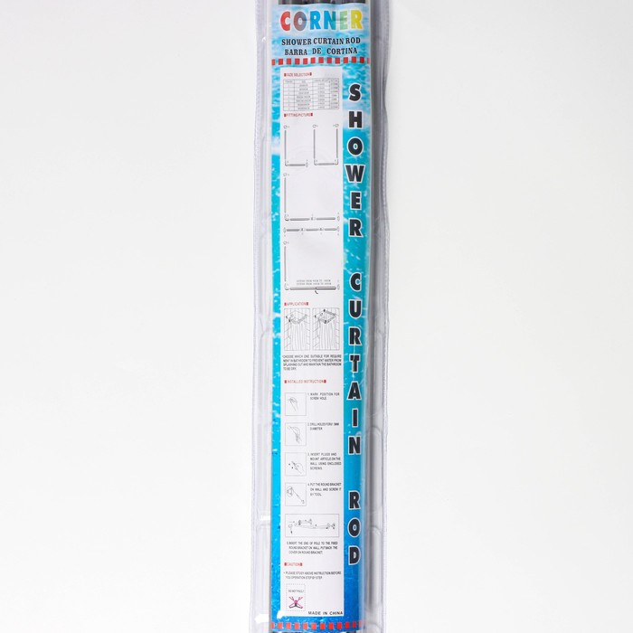 Карниз для ванной комнаты п-образный, 90&times;90&times;90 см, нержавеющая сталь