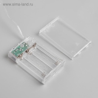 Гирлянда &laquo;Нить&raquo; 5 м роса, IP20, серебристая нить, 50 LED, мерцание всех светодиодов, батарейки AAх3 (нет в комплекте), свечение белое