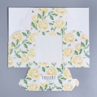 Коробка для капкейков, кондитерская упаковка с окном, 4 ячейки «Белые розы», 16 х 16 х 10 см Коробка для капкейков, кондитерская упаковка с окном, 4 ячейки «Белые розы», 16 х 16 х 10 см