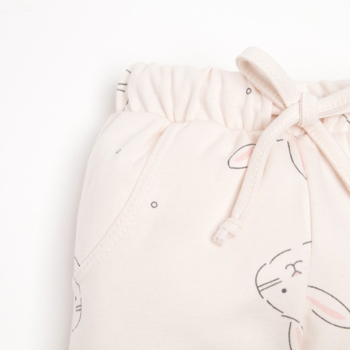 Ползунки-штанишки Крошка Я &laquo;Зайчик&raquo;, рост 62-68 см, цвет бежевый