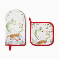 Набор кух. Этель "Хозяюшка" варежка 15х28см, прихватка 19х19см,100%хл