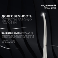 Ножницы маникюрные &laquo;Premium&raquo;, загнутые, 9 см, на блистере, цвет серебристый