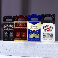 Набор &laquo;Первому во всём&raquo;, гель для душа и шампунь для волос во флаконах виски, 2х250 мл