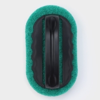 Щётка абразивная с ручкой Доляна, 15&times;8 см, цвет МИКС