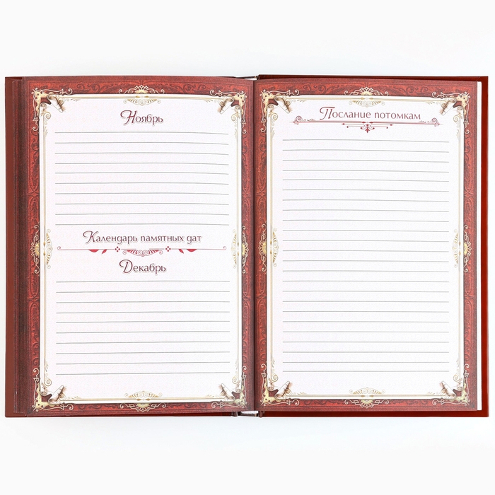 Родословная книга новогодним пояском &laquo;Новый год: Дед мороз&raquo;, 16,5 х 24 см.