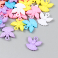 Декор для творчества пластик "Ангелочки с сердечками" цветные набор 25 гр 0,6х2,2х2,2 см