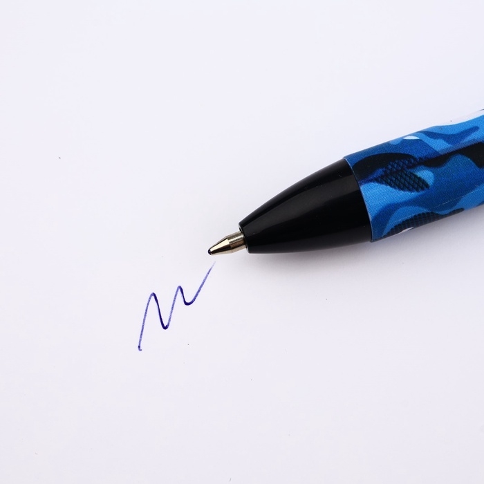 Автоматическая матовая шариковая ручка Автоматическая матовая шариковая ручка "С 23 февраля" синяя паста 0.7мм