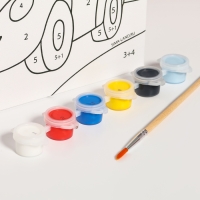 Картина по номерам для детей &laquo;Машинка в поле&raquo;, 21 х 15 см