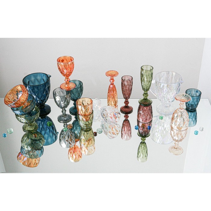 Набор для напитков из стекла &laquo;Круиз&raquo;, 7 предметов: кувшин 1,1 л, 6 бокалов 300 мл, цвет золотой