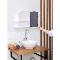 Шкафчик для ванной комнаты с зеркалом &laquo;Орион&raquo;, цвет снежно-белый