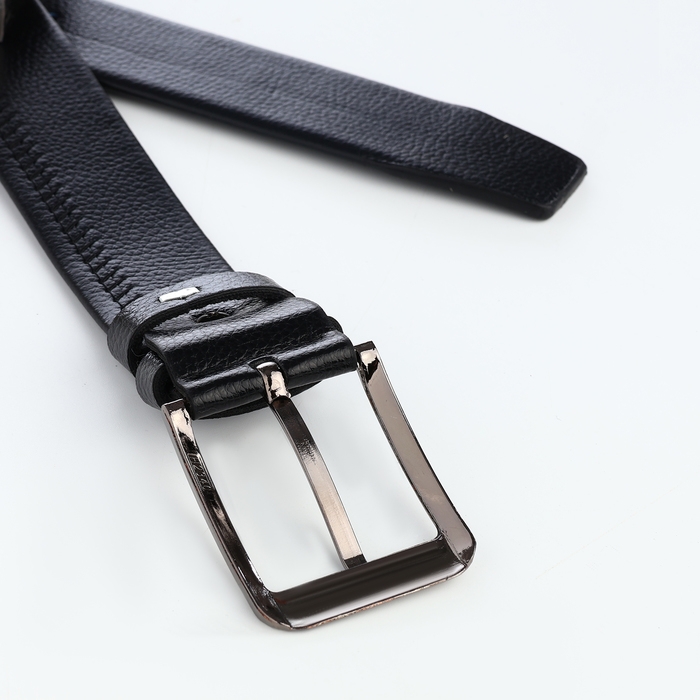 Ремень мужской, ширина 3.5 см, винт, пряжка металл, цвет чёрный Ремень мужской, ширина 3.5 см, винт, пряжка металл, цвет чёрный