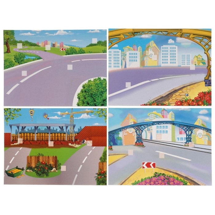 Развивающая игра с липучками &laquo;Машинки&raquo;, 3+