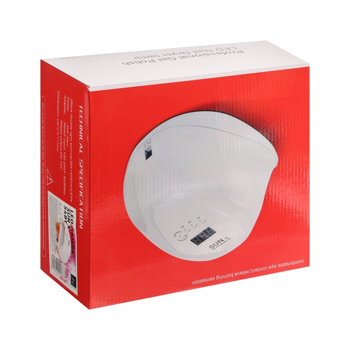 Лампа для гель-лака JessNail SUN X, UV/LED, 54 Вт, 36 таймер, таймер 10/30/60 сек, белая