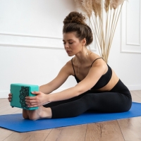 Блок для йоги Sangh, 23×15×8 см, цвет мятный Блок для йоги Sangh, 23×15×8 см, цвет мятный