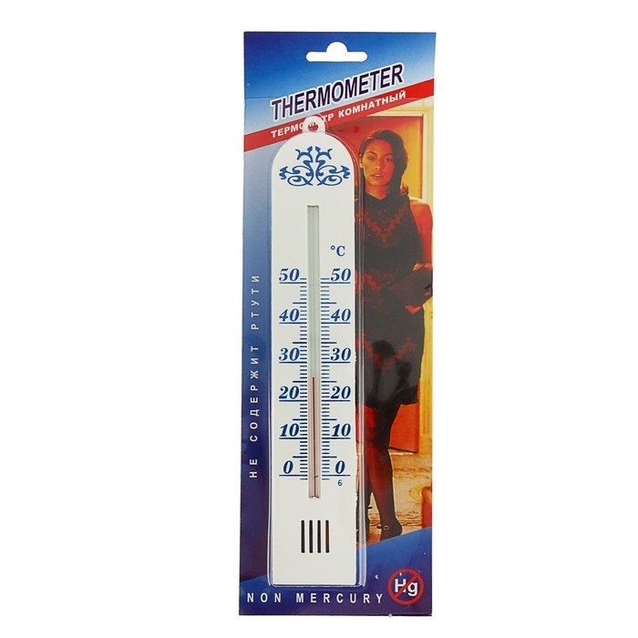 Термометр комнатный для измерения температуры воздуха "Бланш", от 0&deg;С до +50&deg;С, микс