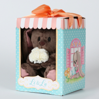 Мягкая игрушка &laquo;Li с белыми цветами&raquo;, заяц, 25 см