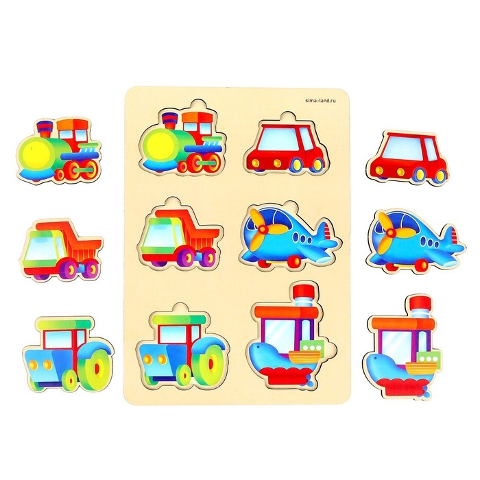 Вкладыш &laquo;Транспорт&raquo;, 6 вкладышей