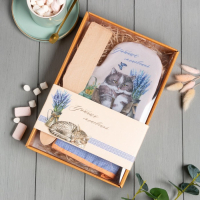 Кухонный набор &laquo;Любимой бабушке&raquo; , варежка-прихватка 20х28см, лопатка деревян.