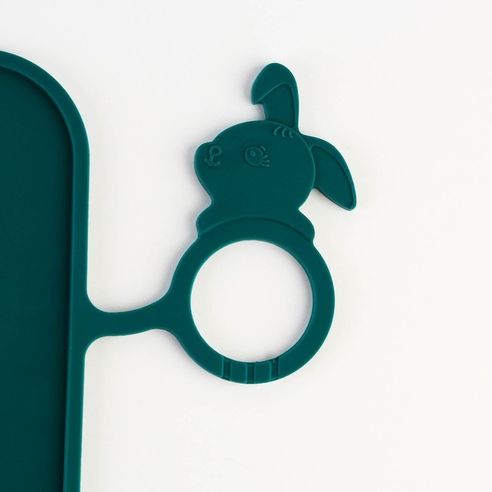 Коврик силиконовый под миску &laquo;Паттерн&raquo;, 30х40 см, зеленый