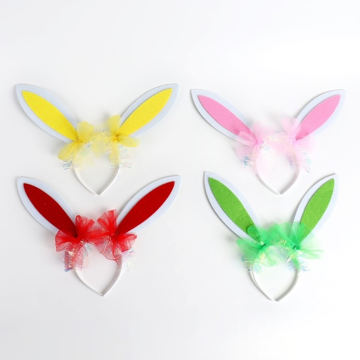 Карнавальный ободок &laquo;Зайка&raquo;, цвета МИКС