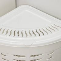 Корзина для белья угловая с крышкой, 45 л, 38×38×56 см, цвет белый Корзина для белья угловая с крышкой, 45 л, 38×38×56 см, цвет белый