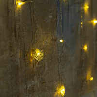 Гирлянда &laquo;Бахрома&raquo; 2 &times; 1.5 м с насадками &laquo;Сердце&raquo;, IP20, прозрачная нить, 124 LED, свечение тёплое белое, 220 В