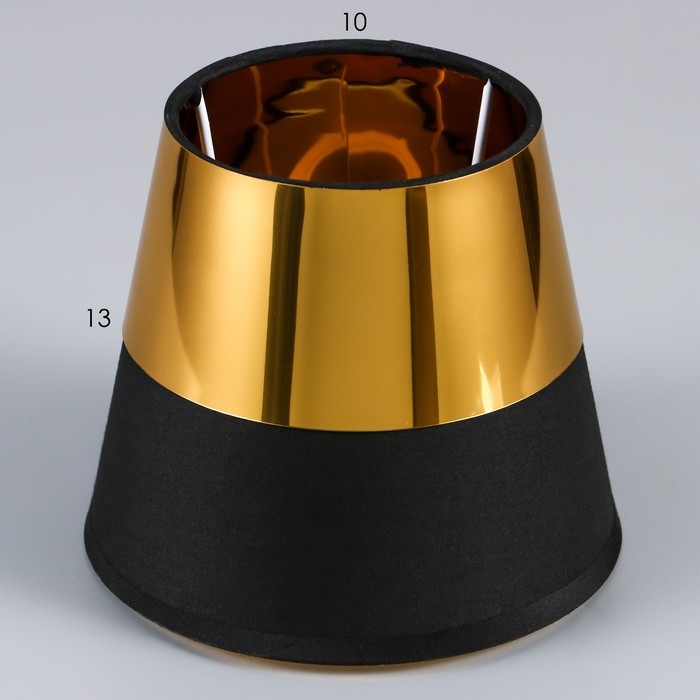 Абажур Е14 черно-золотой 15х15х13,3 см Абажур Е14 черно-золотой 15х15х13,3 см