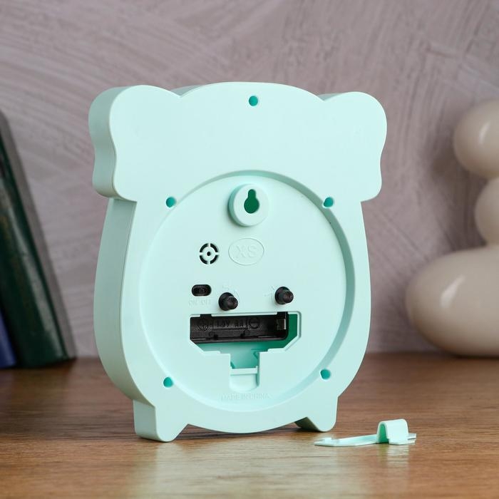 Часы - будильник Часы - будильник "Слонёнок", с подвесом, дискретный ход, 14.5 х 5 х 16.5 см, d-10.5 см, АА