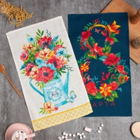 Набор кухонных полотенец Доляна &laquo;8 Марта&raquo;, 35х60см-2шт, 100% хл