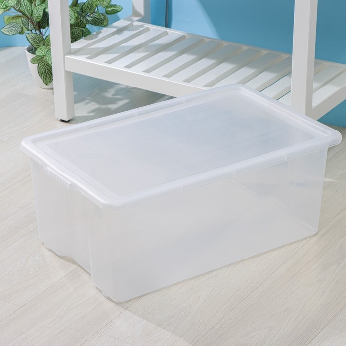 Контейнер для хранения с крышкой Porter, 50 л, 66&times;42&times;26 см, цвет прозрачный