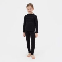 Термобельё для девочки (лонгслив, легинсы) цвет чёрный, рост 116