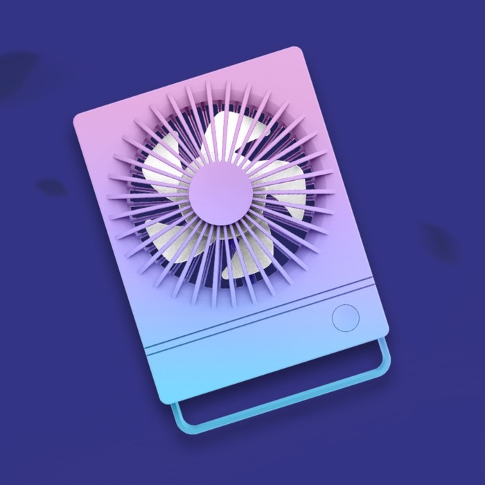 Портативный вентилятор YS2202B, 500 мАч, 3 режима, вход micro-USB, провод,градиент холодный Портативный вентилятор YS2202B, 500 мАч, 3 режима, вход micro-USB, провод,градиент холодный