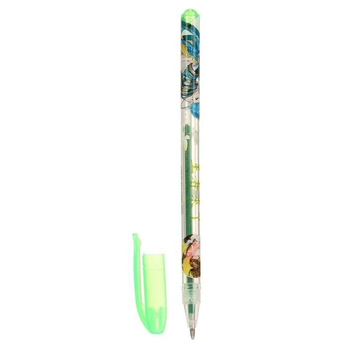 Набор гелевых ручек, 24 цвета, металлик, корпус с рисунком, в блистере на кнопке