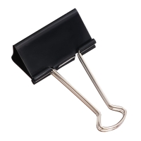 Набор зажимов для бумаг 51 мм, 12 штук, в упаковке, чёрные Набор зажимов для бумаг 51 мм, 12 штук, в упаковке, чёрные