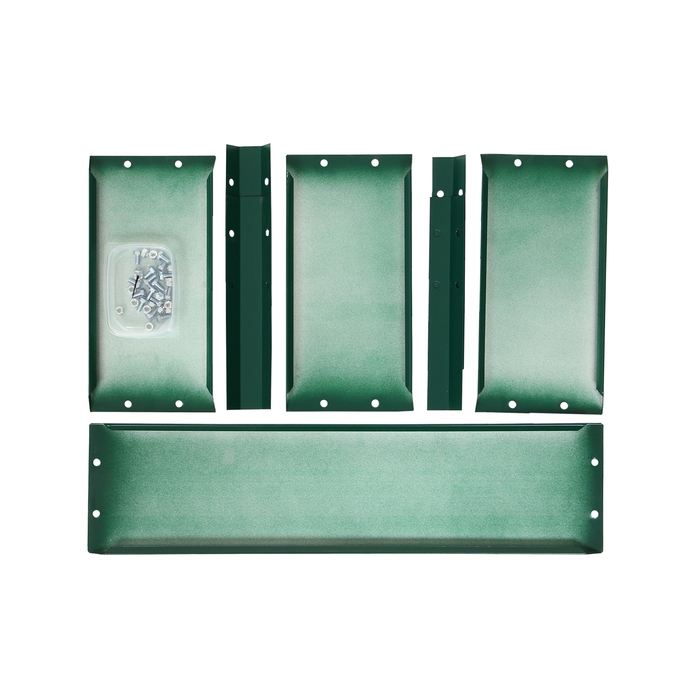 Клумба оцинкованная &laquo;Трапеция&raquo;, d = 60 см, высота бортика 15 см, зелёная Greengo