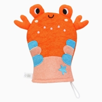 Детская мочалка для купания &laquo;Крабик&raquo;, махра