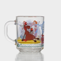 Набор детской стеклянной посуды &laquo;Три богатыря. Царевны&raquo;, 3 предмета: тарелка d=19,7 см, салатник d=13 см, кружка 300 мл