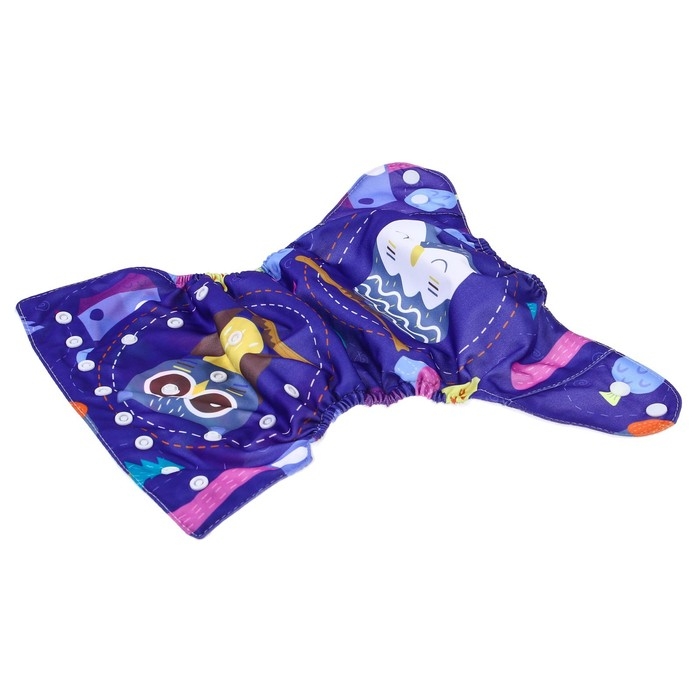 Трусики-подгузник, многоразовый &laquo;Совушка&raquo;, цвет фиолетовый, Крошка Я