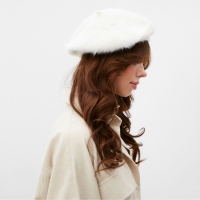 Берет женский MINAKU, цвет молочный, р-р 54-56 Берет женский MINAKU, цвет молочный, р-р 54-56