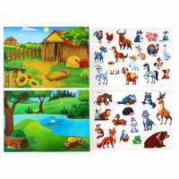 Магнитная игра "Лесные и домашние животные" 28*20