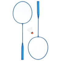 Набор для бадминтона ONLYTOP: 2 ракетки, волан, в сетке, цвета МИКС